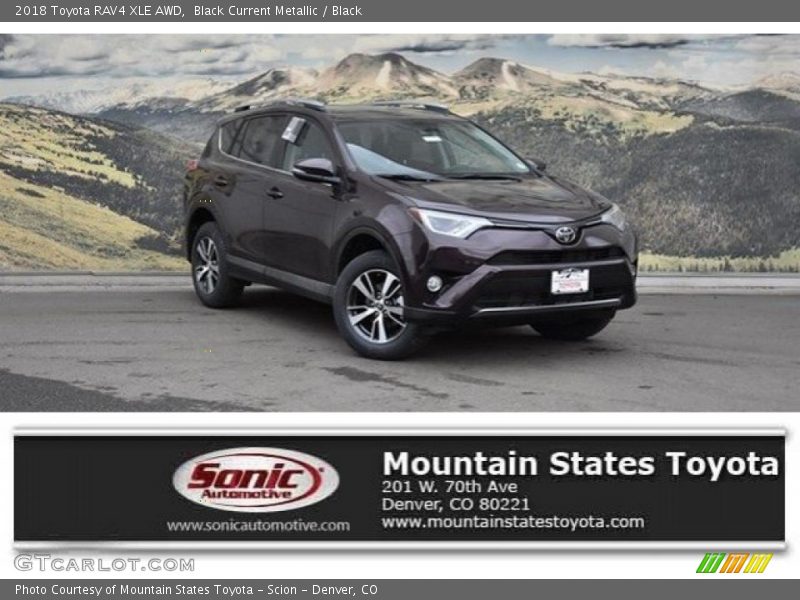 Black Current Metallic / Black 2018 Toyota RAV4 XLE AWD