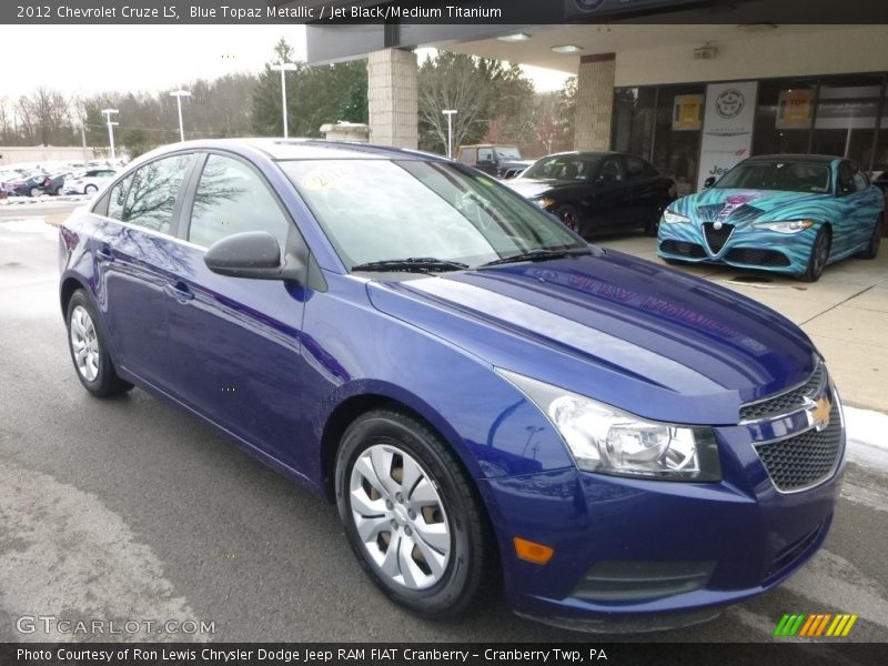 Blue Topaz Metallic / Jet Black/Medium Titanium 2012 Chevrolet Cruze LS