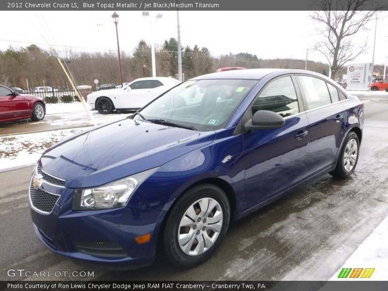 Blue Topaz Metallic / Jet Black/Medium Titanium 2012 Chevrolet Cruze LS