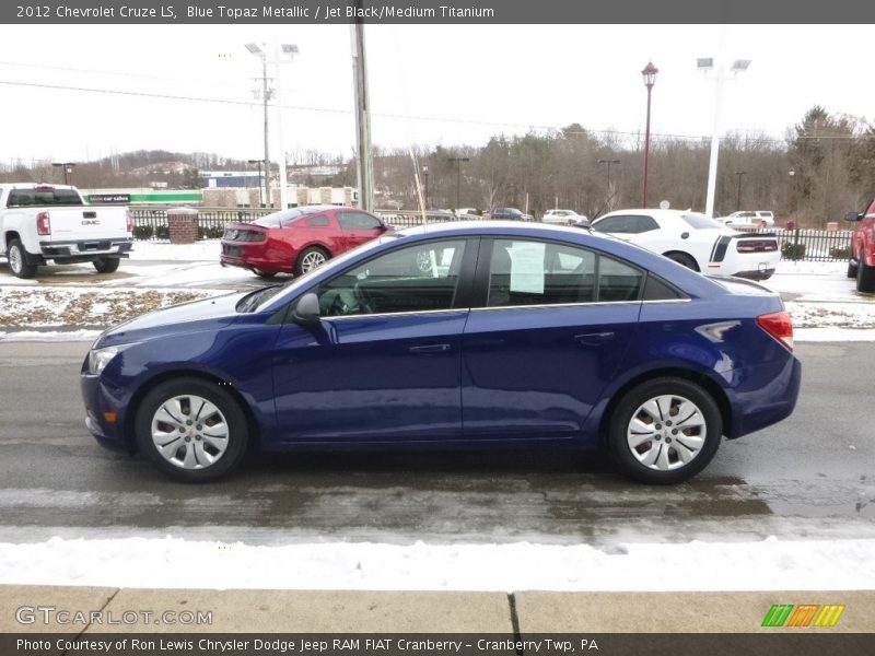 Blue Topaz Metallic / Jet Black/Medium Titanium 2012 Chevrolet Cruze LS