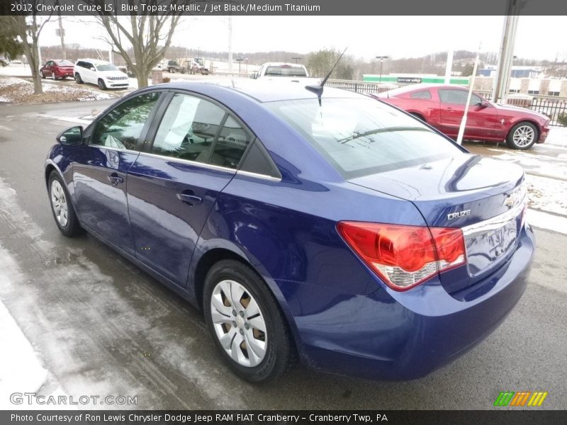 Blue Topaz Metallic / Jet Black/Medium Titanium 2012 Chevrolet Cruze LS