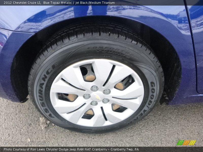Blue Topaz Metallic / Jet Black/Medium Titanium 2012 Chevrolet Cruze LS