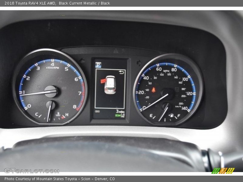 Black Current Metallic / Black 2018 Toyota RAV4 XLE AWD