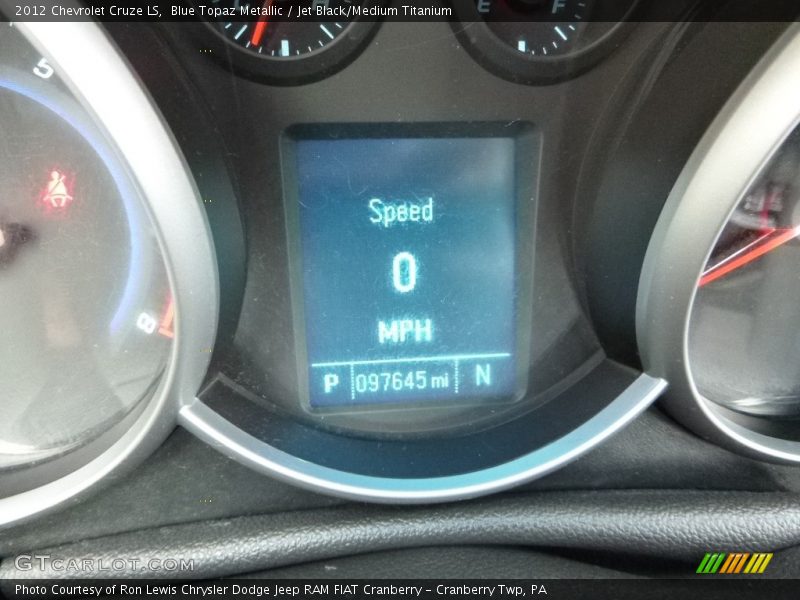 Blue Topaz Metallic / Jet Black/Medium Titanium 2012 Chevrolet Cruze LS