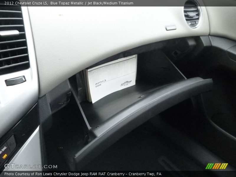 Blue Topaz Metallic / Jet Black/Medium Titanium 2012 Chevrolet Cruze LS
