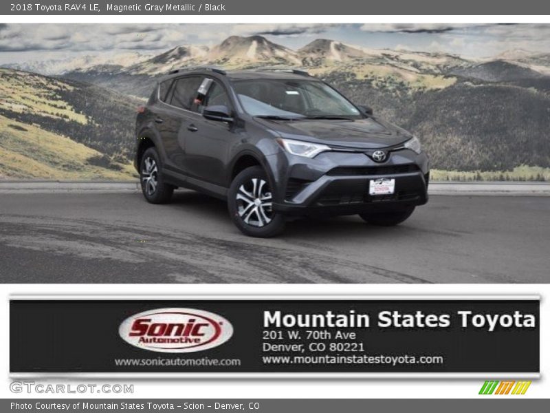 Magnetic Gray Metallic / Black 2018 Toyota RAV4 LE