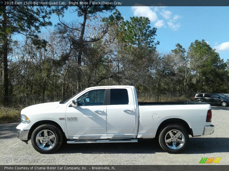 Bright White / Black/Diesel Gray 2018 Ram 1500 Big Horn Quad Cab