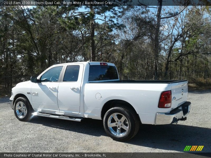 Bright White / Black/Diesel Gray 2018 Ram 1500 Big Horn Quad Cab
