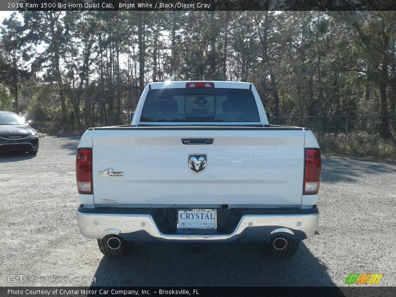 Bright White / Black/Diesel Gray 2018 Ram 1500 Big Horn Quad Cab