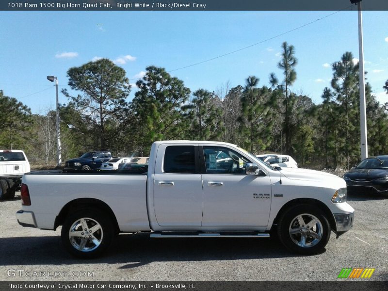 Bright White / Black/Diesel Gray 2018 Ram 1500 Big Horn Quad Cab