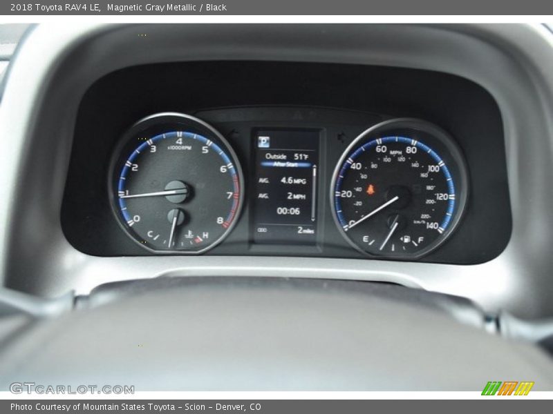 Magnetic Gray Metallic / Black 2018 Toyota RAV4 LE