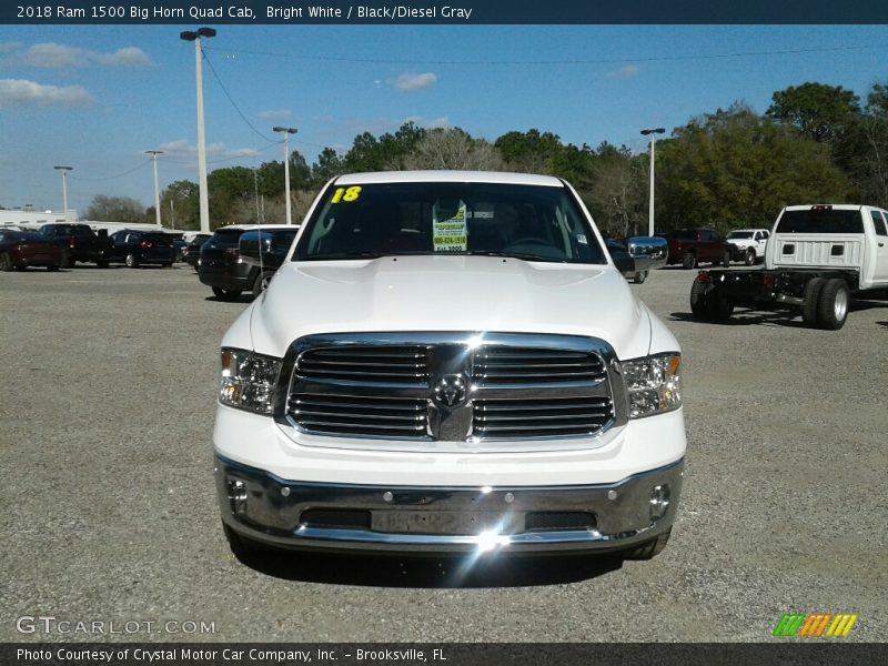 Bright White / Black/Diesel Gray 2018 Ram 1500 Big Horn Quad Cab
