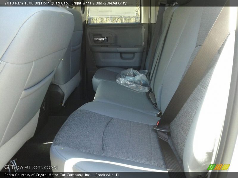 Bright White / Black/Diesel Gray 2018 Ram 1500 Big Horn Quad Cab