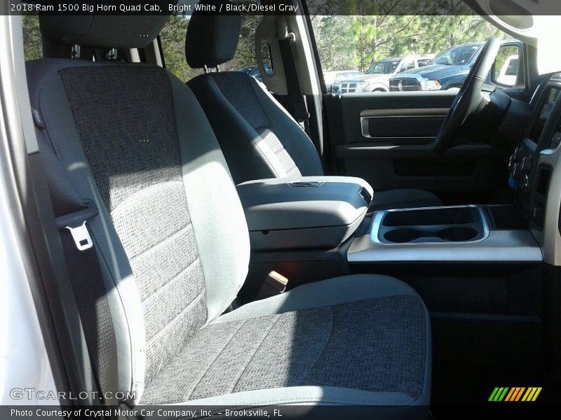 Bright White / Black/Diesel Gray 2018 Ram 1500 Big Horn Quad Cab