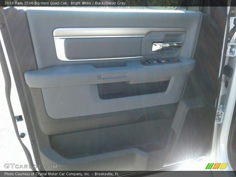 Bright White / Black/Diesel Gray 2018 Ram 1500 Big Horn Quad Cab