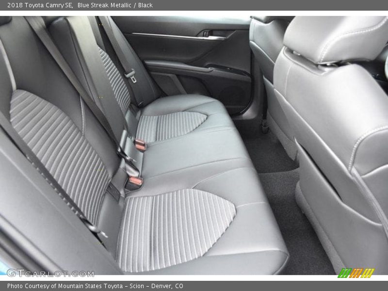 Blue Streak Metallic / Black 2018 Toyota Camry SE