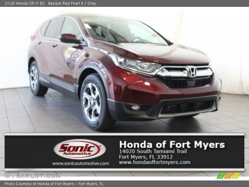 Basque Red Pearl II / Gray 2018 Honda CR-V EX