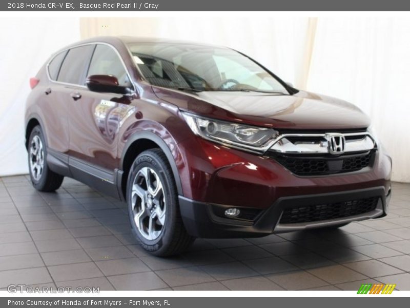Basque Red Pearl II / Gray 2018 Honda CR-V EX