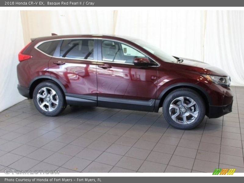 Basque Red Pearl II / Gray 2018 Honda CR-V EX
