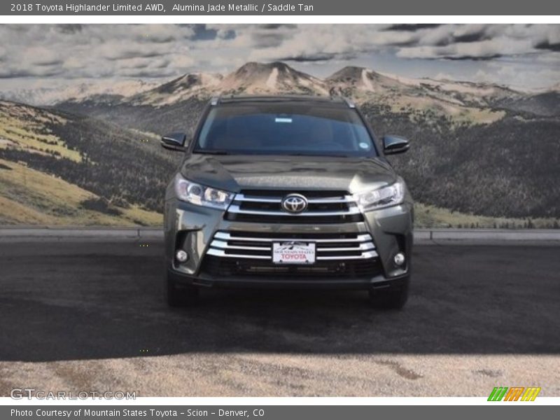 Alumina Jade Metallic / Saddle Tan 2018 Toyota Highlander Limited AWD