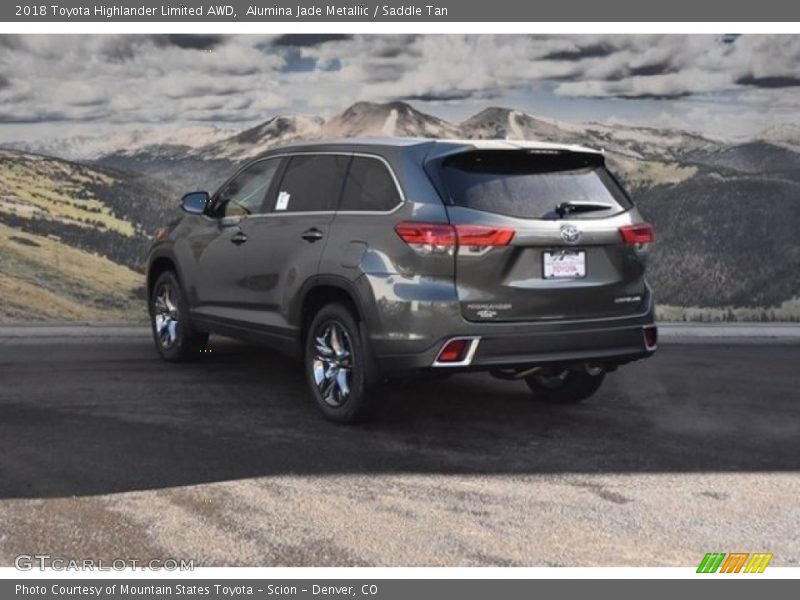 Alumina Jade Metallic / Saddle Tan 2018 Toyota Highlander Limited AWD