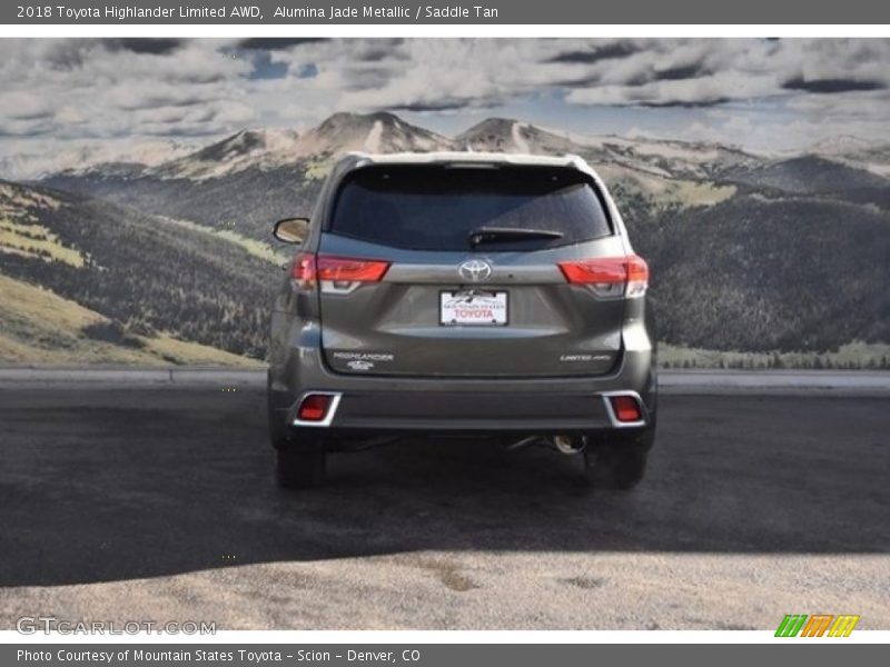 Alumina Jade Metallic / Saddle Tan 2018 Toyota Highlander Limited AWD