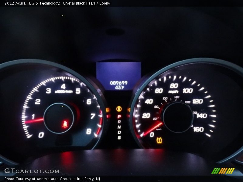 Crystal Black Pearl / Ebony 2012 Acura TL 3.5 Technology