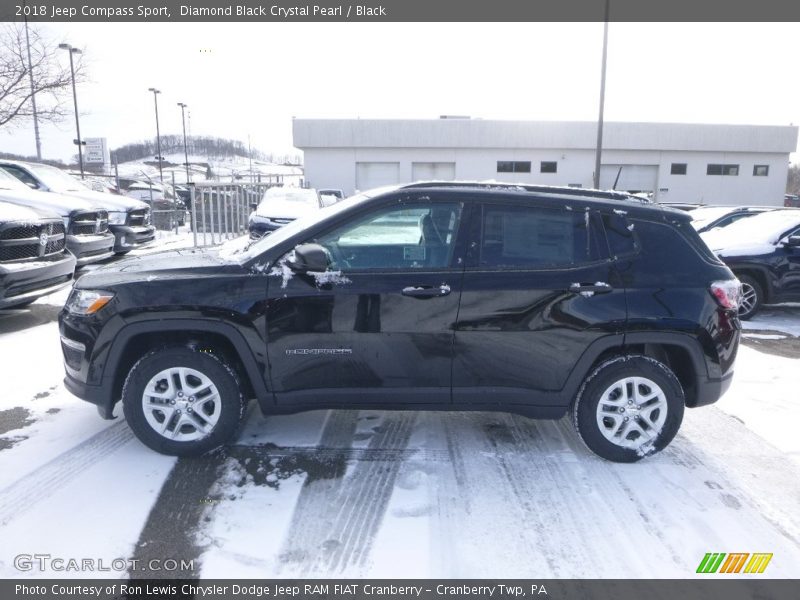Diamond Black Crystal Pearl / Black 2018 Jeep Compass Sport