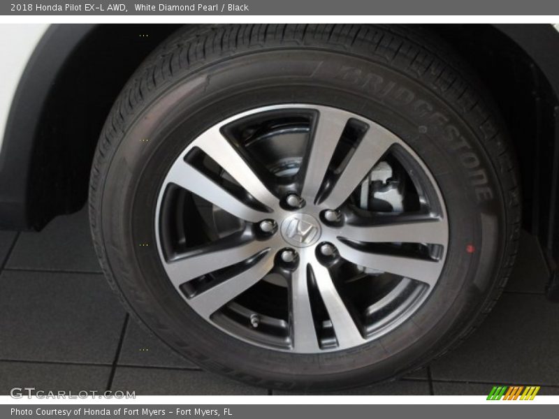 White Diamond Pearl / Black 2018 Honda Pilot EX-L AWD