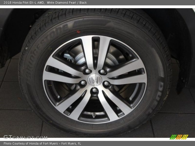 White Diamond Pearl / Black 2018 Honda Pilot EX-L AWD