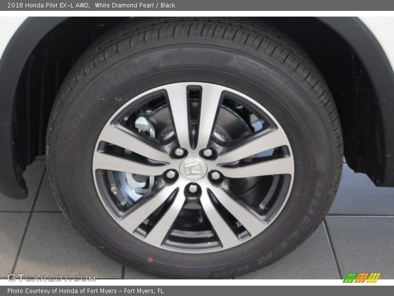 White Diamond Pearl / Black 2018 Honda Pilot EX-L AWD
