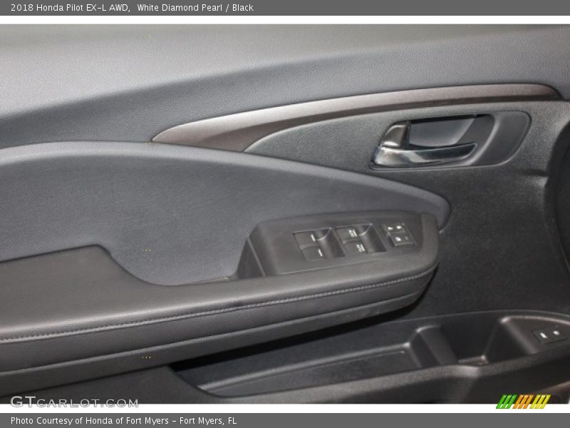White Diamond Pearl / Black 2018 Honda Pilot EX-L AWD