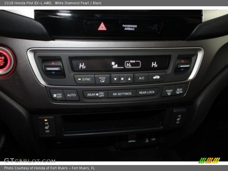 White Diamond Pearl / Black 2018 Honda Pilot EX-L AWD