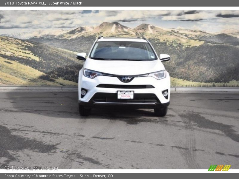 Super White / Black 2018 Toyota RAV4 XLE
