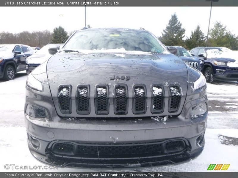 Granite Crystal Metallic / Black 2018 Jeep Cherokee Latitude 4x4
