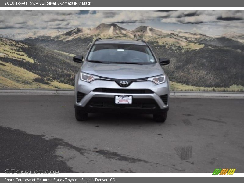 Silver Sky Metallic / Black 2018 Toyota RAV4 LE