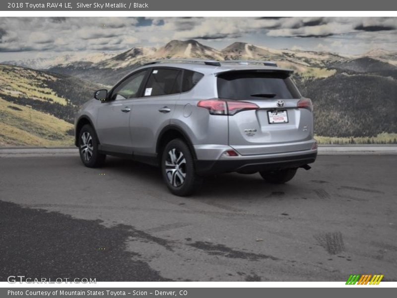 Silver Sky Metallic / Black 2018 Toyota RAV4 LE