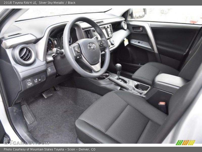Silver Sky Metallic / Black 2018 Toyota RAV4 LE