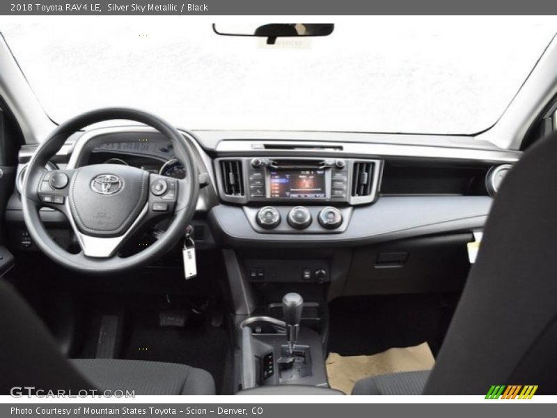Silver Sky Metallic / Black 2018 Toyota RAV4 LE