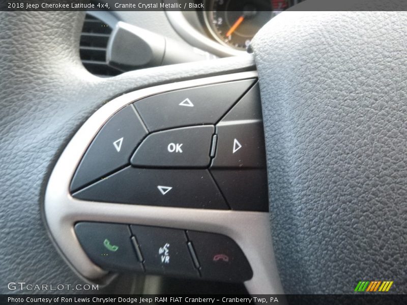 Granite Crystal Metallic / Black 2018 Jeep Cherokee Latitude 4x4