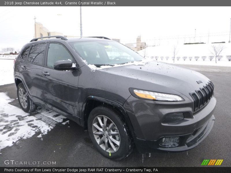 Granite Crystal Metallic / Black 2018 Jeep Cherokee Latitude 4x4