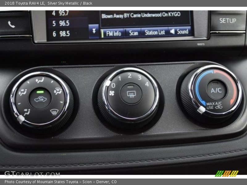 Silver Sky Metallic / Black 2018 Toyota RAV4 LE