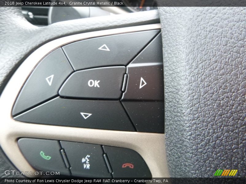 Granite Crystal Metallic / Black 2018 Jeep Cherokee Latitude 4x4