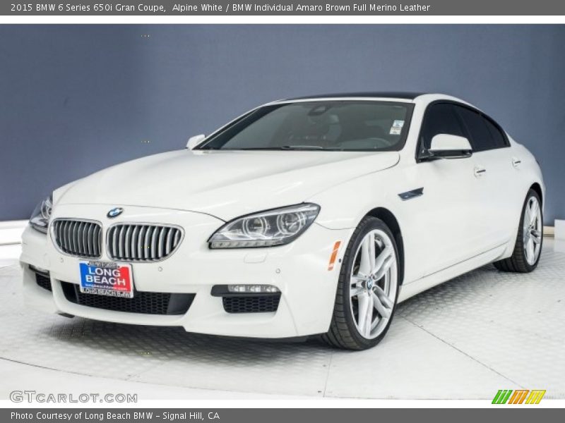 Alpine White / BMW Individual Amaro Brown Full Merino Leather 2015 BMW 6 Series 650i Gran Coupe