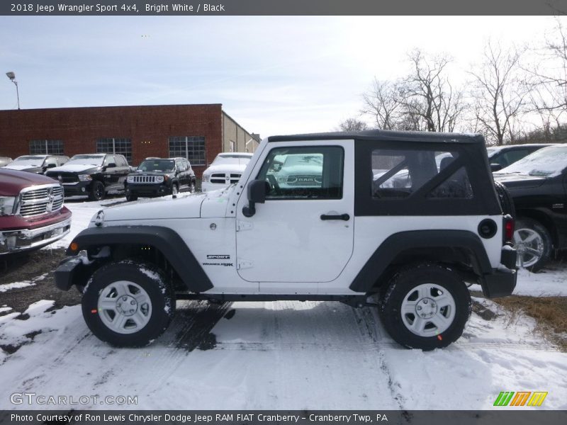 Bright White / Black 2018 Jeep Wrangler Sport 4x4
