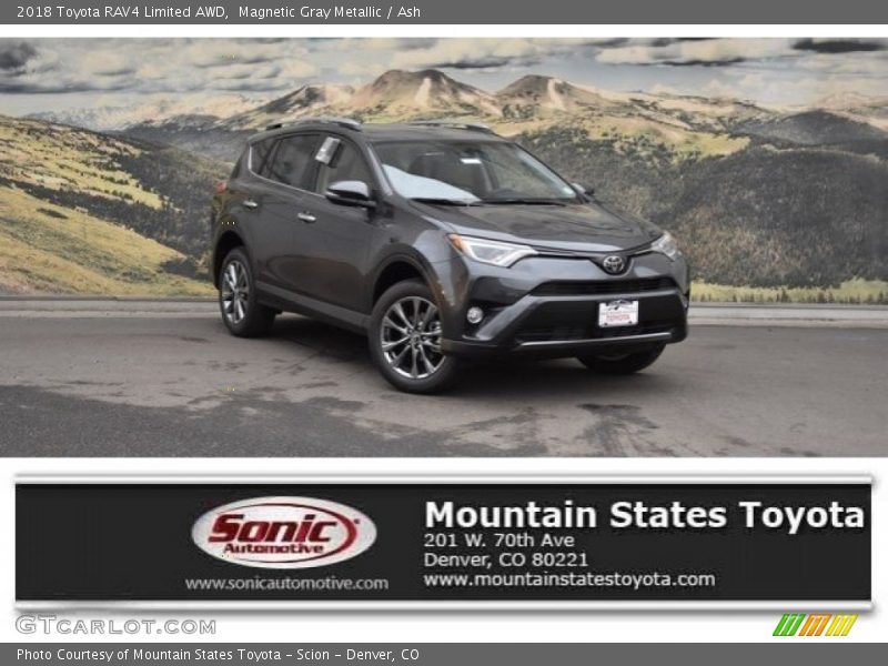 Magnetic Gray Metallic / Ash 2018 Toyota RAV4 Limited AWD