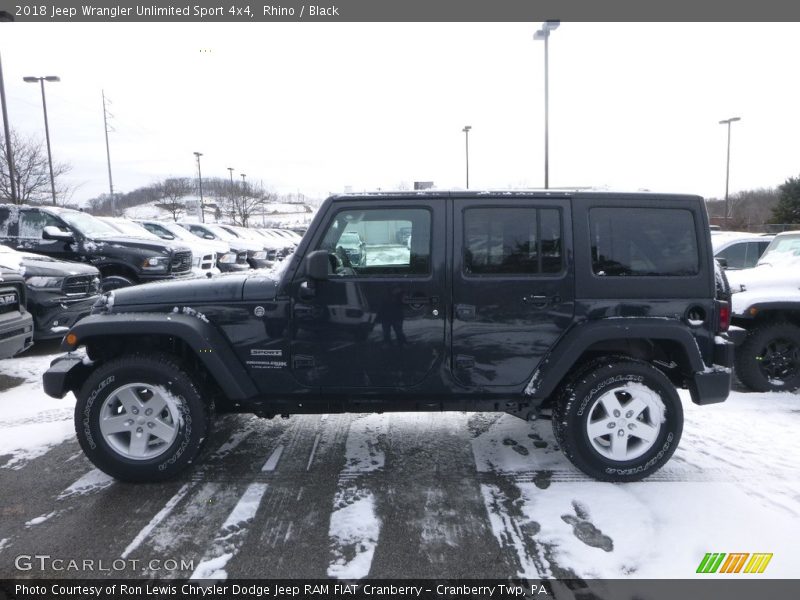 Rhino / Black 2018 Jeep Wrangler Unlimited Sport 4x4