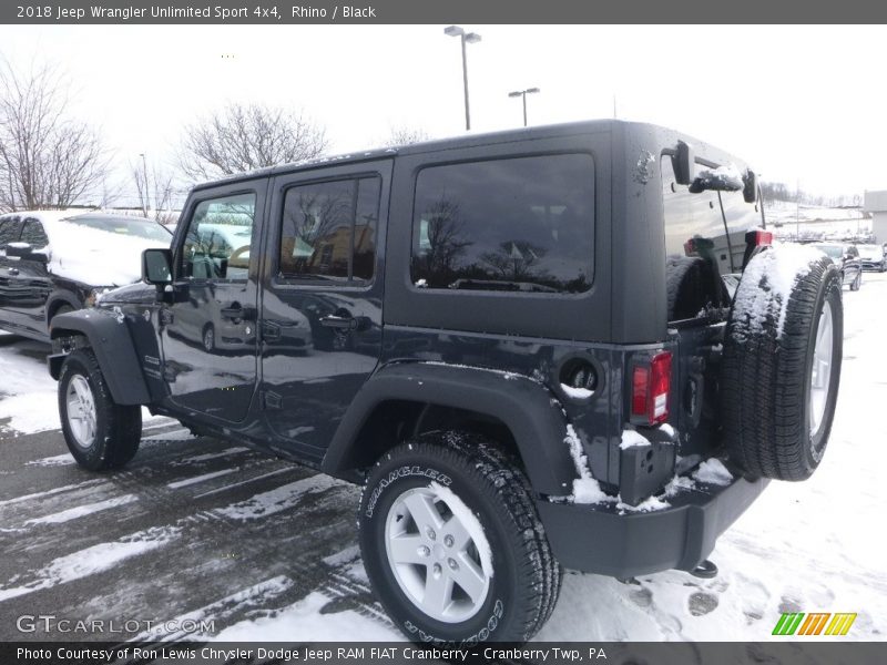 Rhino / Black 2018 Jeep Wrangler Unlimited Sport 4x4