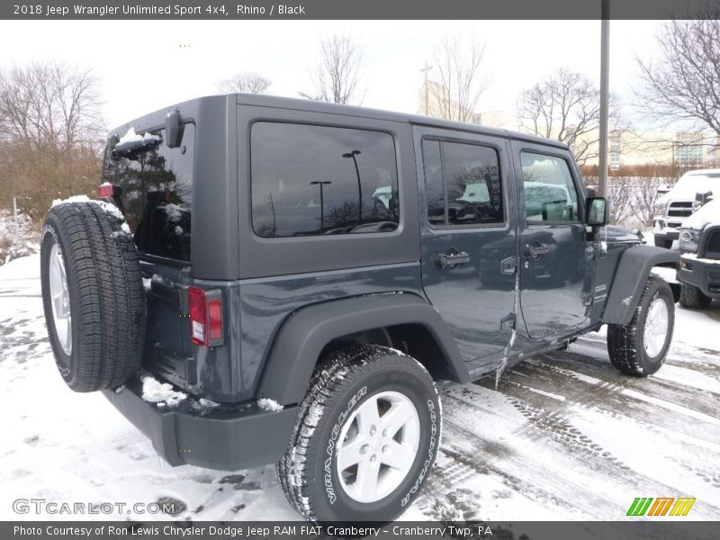 Rhino / Black 2018 Jeep Wrangler Unlimited Sport 4x4