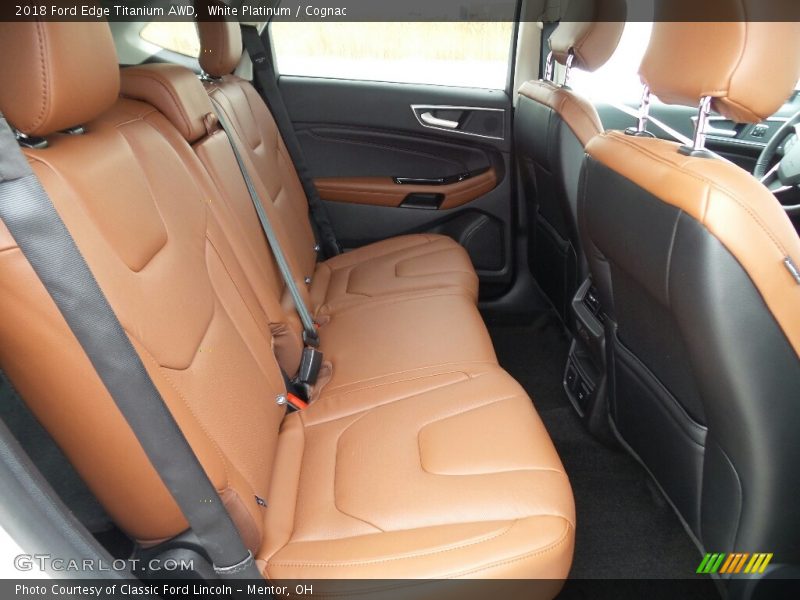 White Platinum / Cognac 2018 Ford Edge Titanium AWD